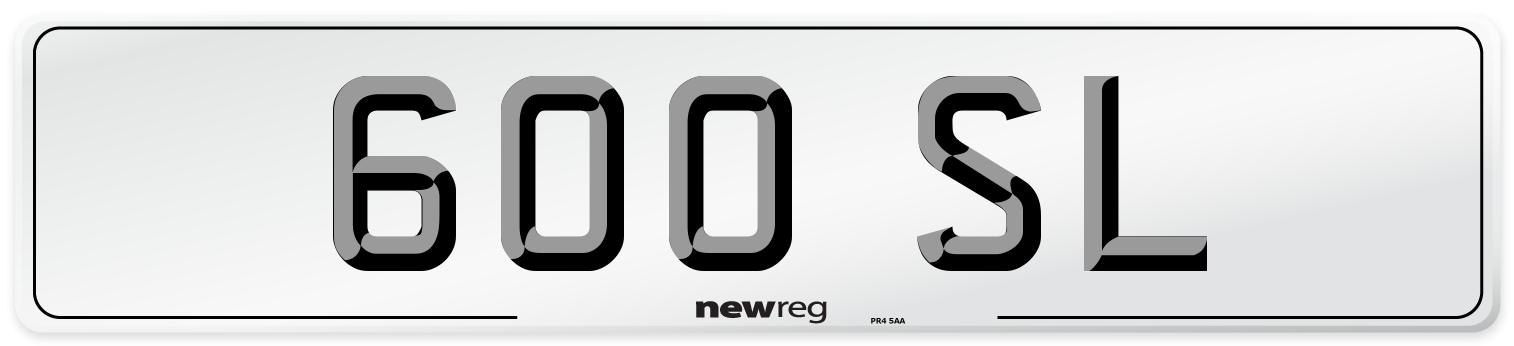 600 SL Number Plate from New Reg